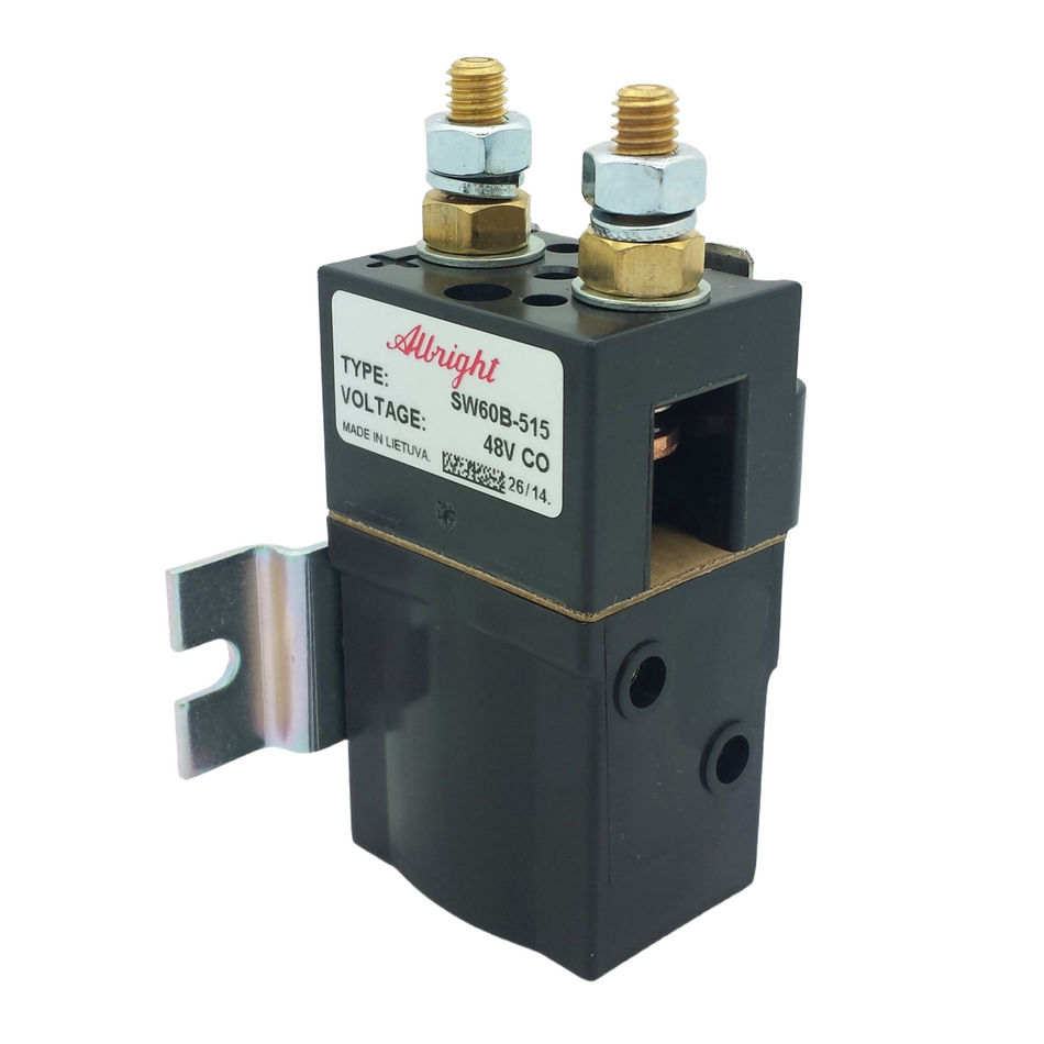 SW60B-515 Albright 80A 48V CO 1-pole 1-throw Contactor, Removable Bracket