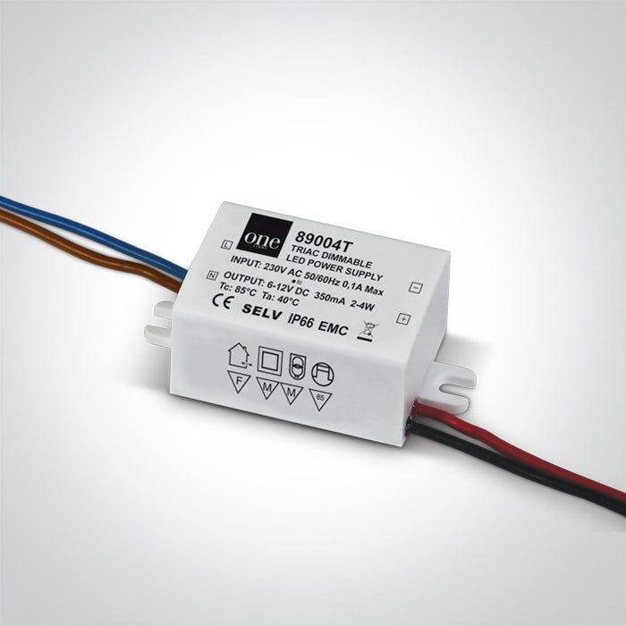 ONE Light | 89004T TRIAC DIMMABLE DRIVER 350mA 2-4W IP66 230V