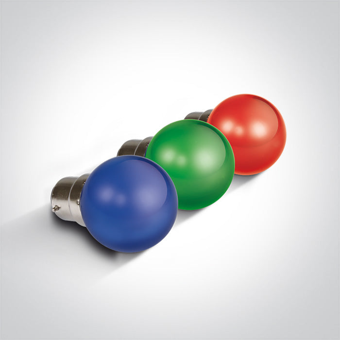 ONE Light | 9G01/GR/B GREEN LED BALL LAMP 0,5w B22 230v