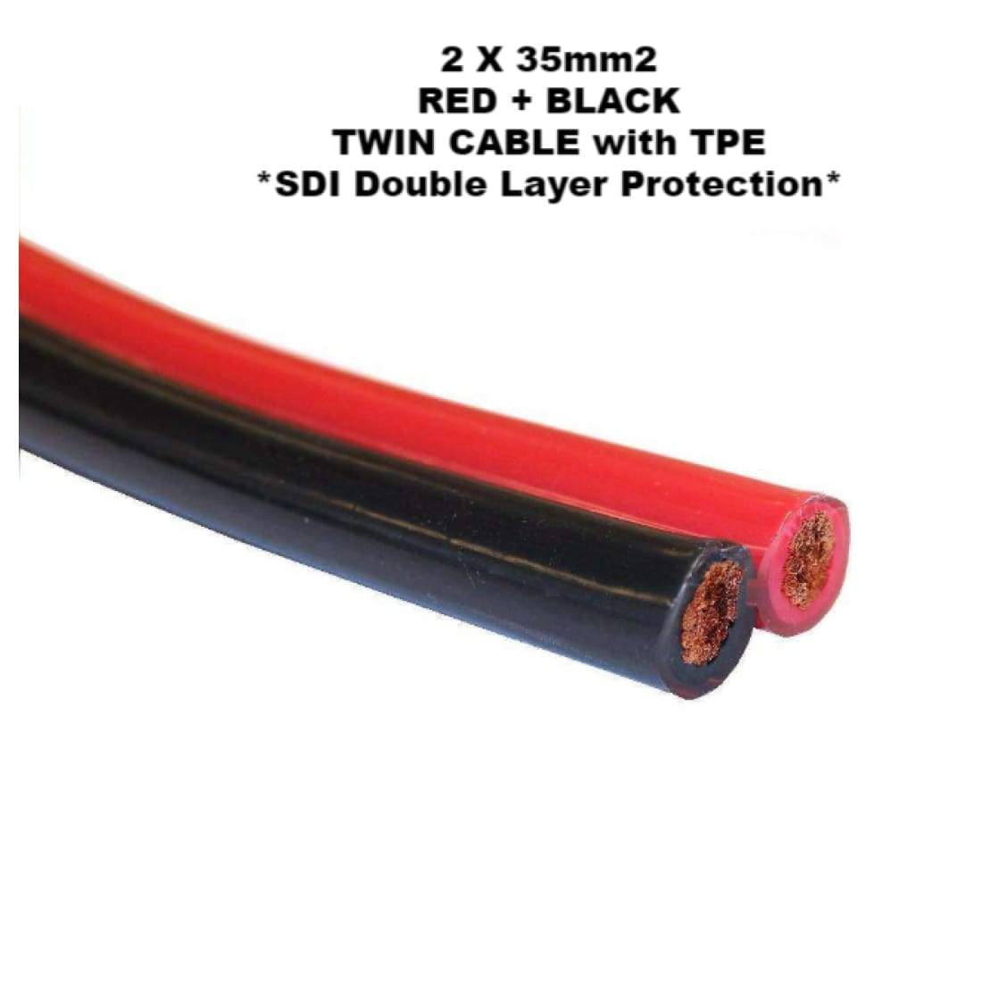 Surcle 25 Sq Mm Red And Black Battery Connecting Cables (5 Feet Each)